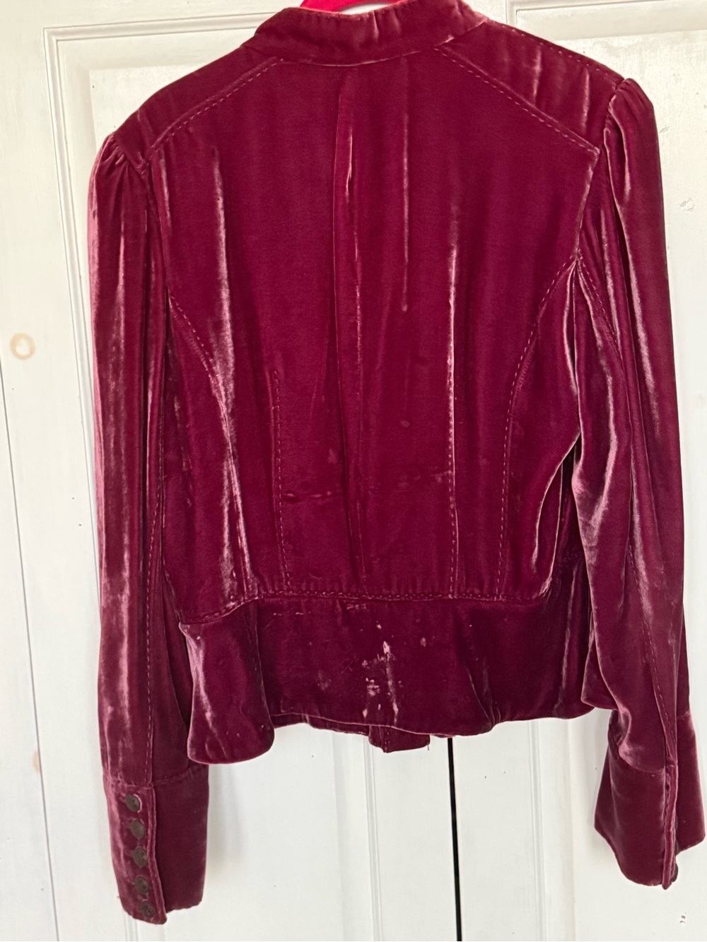 Velvet jacket with Pink Rose lining - Picture 7 of 7